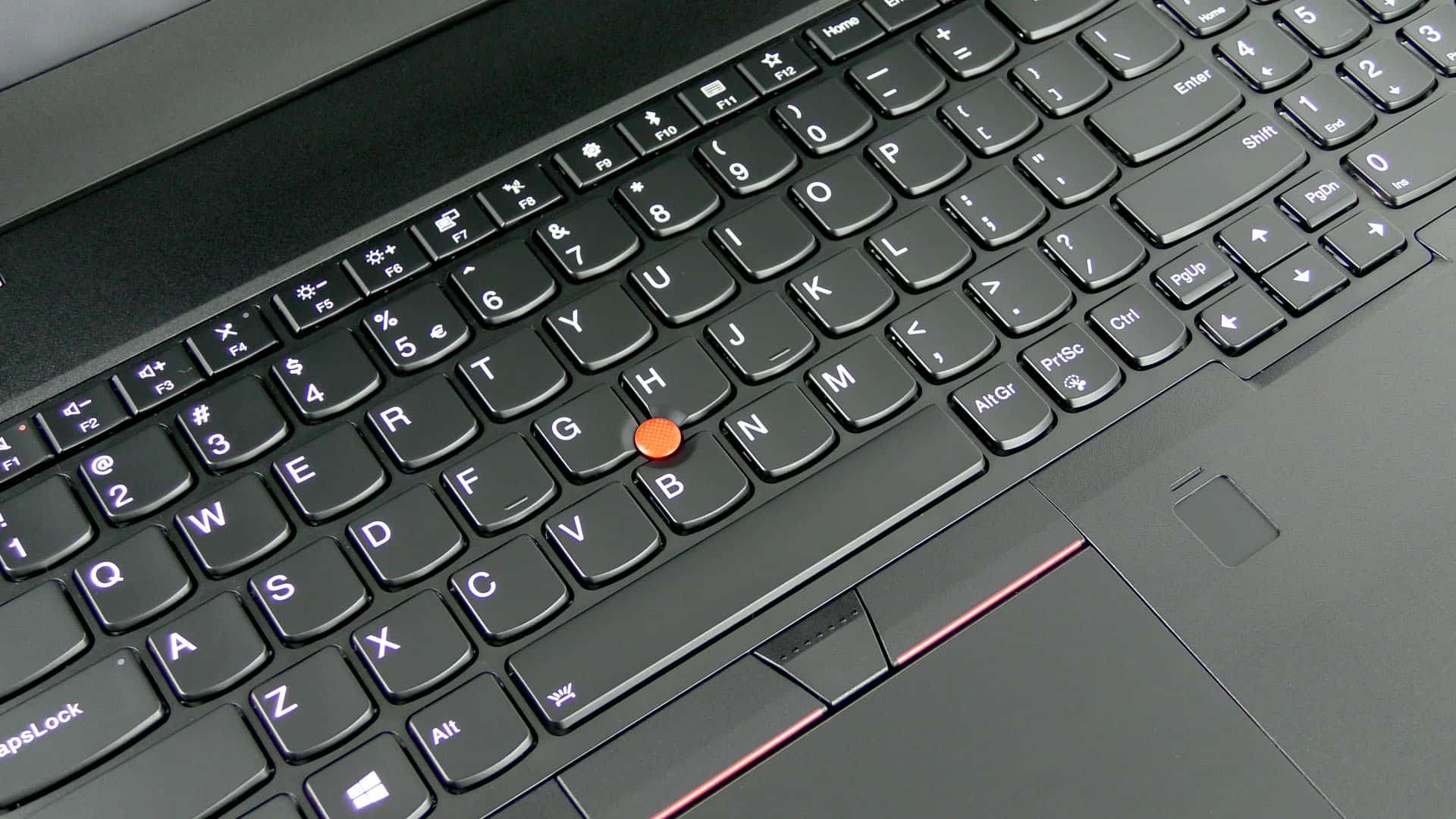 Lenovo ThinkPad T570 - klawiatura i trackpoint