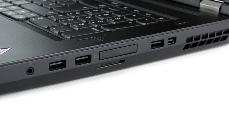 Lenovo ThinkPad P71 - audio, dwa USB 3.0, ExpressCard 34, czytnik kart SD, USB 3.0 oraz mini-DP