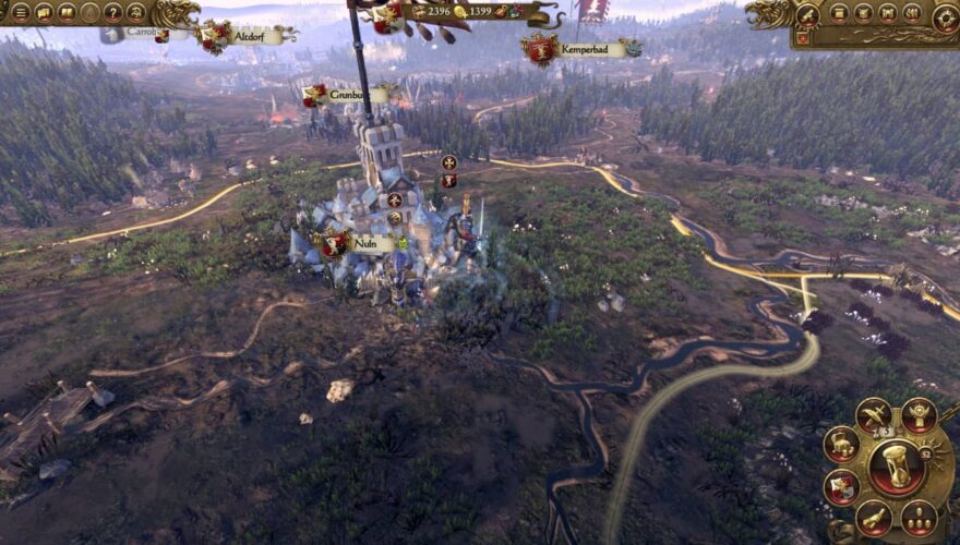 Mapa w Total War: Warhammer w rozdzielczości HD.