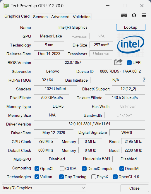 thinkbook 16 g8 recenzja - specyfikacja gpu